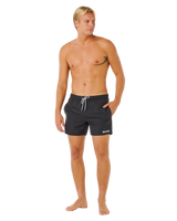 Streamline Offset Volley Shorts in Black