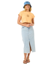The Rip Curl Womens San Carlos Baby T-Shirt in Pastel Orange