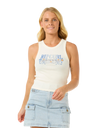 The Rip Curl Womens Luna Ribbed Vest in Bone