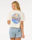 The Rip Curl Womens Sun & Sea Crop T-Shirt in Bone