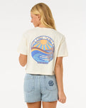 The Rip Curl Womens Sun & Sea Crop T-Shirt in Bone