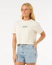 The Rip Curl Womens Sun & Sea Crop T-Shirt in Bone