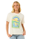 The Rip Curl Womens Sun & Sea T-Shirt in Bone