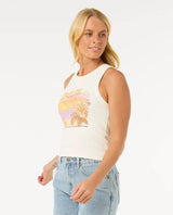 The Rip Curl Womens La Paloma Vest in Bone