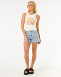 The Rip Curl Womens La Paloma Vest in Bone