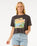 The Rip Curl Womens La Paloma Crop T-Shirt in Washed Black
