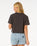 The Rip Curl Womens La Paloma Crop T-Shirt in Washed Black