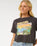 The Rip Curl Womens La Paloma Crop T-Shirt in Washed Black