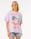 The Rip Curl Womens Cove Heritage T-Shirt in Lilac