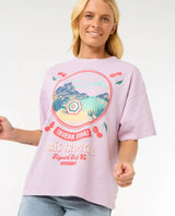 The Rip Curl Womens Cove Heritage T-Shirt in Lilac