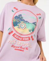 The Rip Curl Womens Cove Heritage T-Shirt in Lilac