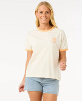 The Rip Curl Womens San Carlos Ringer T-Shirt in Bone