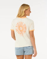 The Rip Curl Womens San Carlos Ringer T-Shirt in Bone