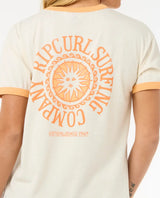 The Rip Curl Womens San Carlos Ringer T-Shirt in Bone
