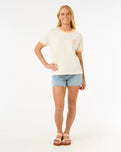 The Rip Curl Womens San Carlos Ringer T-Shirt in Bone