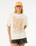 The Rip Curl Womens Luna Heritage T-Shirt in Bone