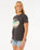 The Rip Curl Womens Gliding Standard T-Shirt in Washed Black