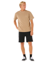The Rip Curl Mens Search Embroidery T-Shirt in Sand Dune