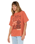 Artist Of The Search Oceanic Heritage T-Shirt in Brick