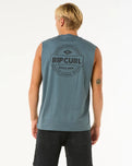 The Rip Curl Mens Stapler Muscle Vest in Pine Night