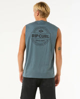 The Rip Curl Mens Stapler Muscle Vest in Pine Night