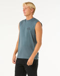 The Rip Curl Mens Stapler Muscle Vest in Pine Night