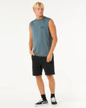 The Rip Curl Mens Stapler Muscle Vest in Pine Night