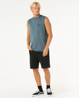 The Rip Curl Mens Stapler Muscle Vest in Pine Night
