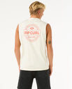 The Rip Curl Mens Stapler Muscle Vest in Bone