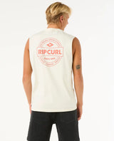 The Rip Curl Mens Stapler Muscle Vest in Bone