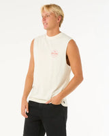 The Rip Curl Mens Stapler Muscle Vest in Bone