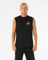The Rip Curl Mens Stapler Muscle Vest in Black