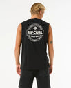 The Rip Curl Mens Stapler Muscle Vest in Black