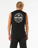 The Rip Curl Mens Stapler Muscle Vest in Black