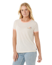 Swell Lines Ringer T-Shirt in Bone