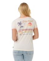 Swell Lines Ringer T-Shirt in Bone