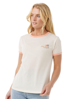 Swell Lines Ringer T-Shirt in Bone