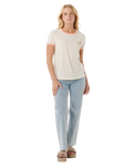 Swell Lines Ringer T-Shirt in Bone
