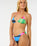 The Rip Curl Womens Las Dalias Sliding Tri Bikini Top in Multicolour