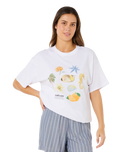 Poolside Heritage T-Shirt in Optical White