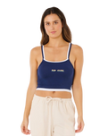 The Rip Curl Womens Surf Revival Layered Tank Top in Dark Navy