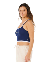 The Rip Curl Womens Surf Revival Layered Tank Top in Dark Navy