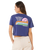 Surf Side Cropped T-Shirt in Navy
