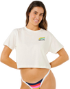 The Rip Curl Womens Surf Side Cropped T-Shirt in Bone