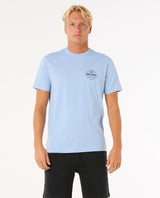 The Rip Curl Mens Staple T-Shirt in Ice Blue