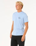 The Rip Curl Mens Staple T-Shirt in Ice Blue
