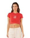 The Rip Curl Womens Pacific Coast Baby T-Shirt in Deep Red