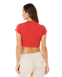 The Rip Curl Womens Pacific Coast Baby T-Shirt in Deep Red
