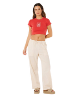 The Rip Curl Womens Pacific Coast Baby T-Shirt in Deep Red