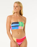 The Rip Curl Womens Las Dalias D-DD Bandeau Bikini Top in Multicolour